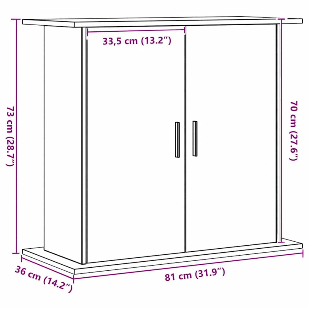 Vidaxl Soporte Para Acuario De Roble Artesanal, 81 X 36 X 73 Cm, Madera De Ingeniería_2