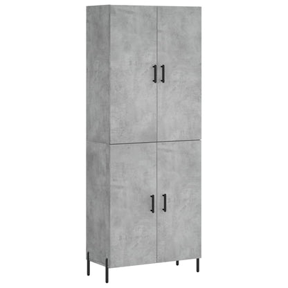 Aparador Alto Madera Contrachapada Gris Hormigón 69,5x34x180 Cm_1