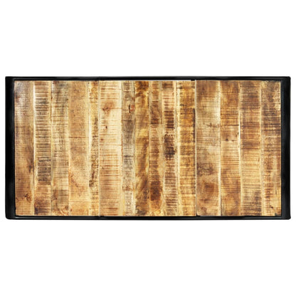 Mesa De Comedor De Madera Maciza De Mango Rugosa 180x90x76 Cm_2