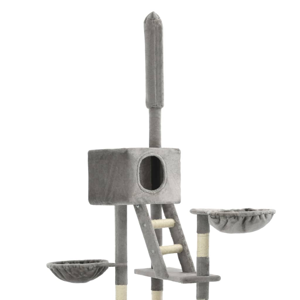 Vidaxl Rascador Para Gatos Con Poste Rascador De Sisal 230-260 Cm Gris_3