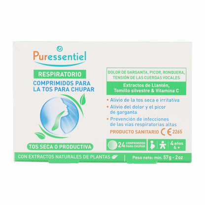 Respiratorio Comprimidos para la Tos para chupar PURESSENTIEL 24 uds