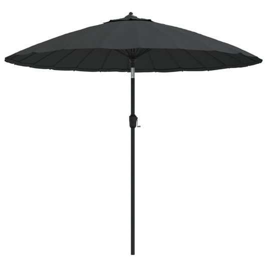 Vidaxl Sombrilla De Jardín Con Palo De Aluminio Gris Antracita 270 Cm_0