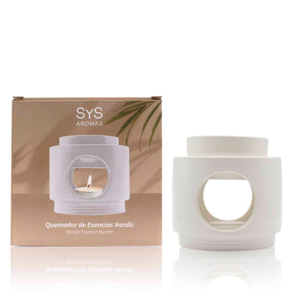 Quemador de Esencias Nordic Cerámica Blanca SYS Aromas | Para Esencias y Aceites Esenciales | 100 ml_3