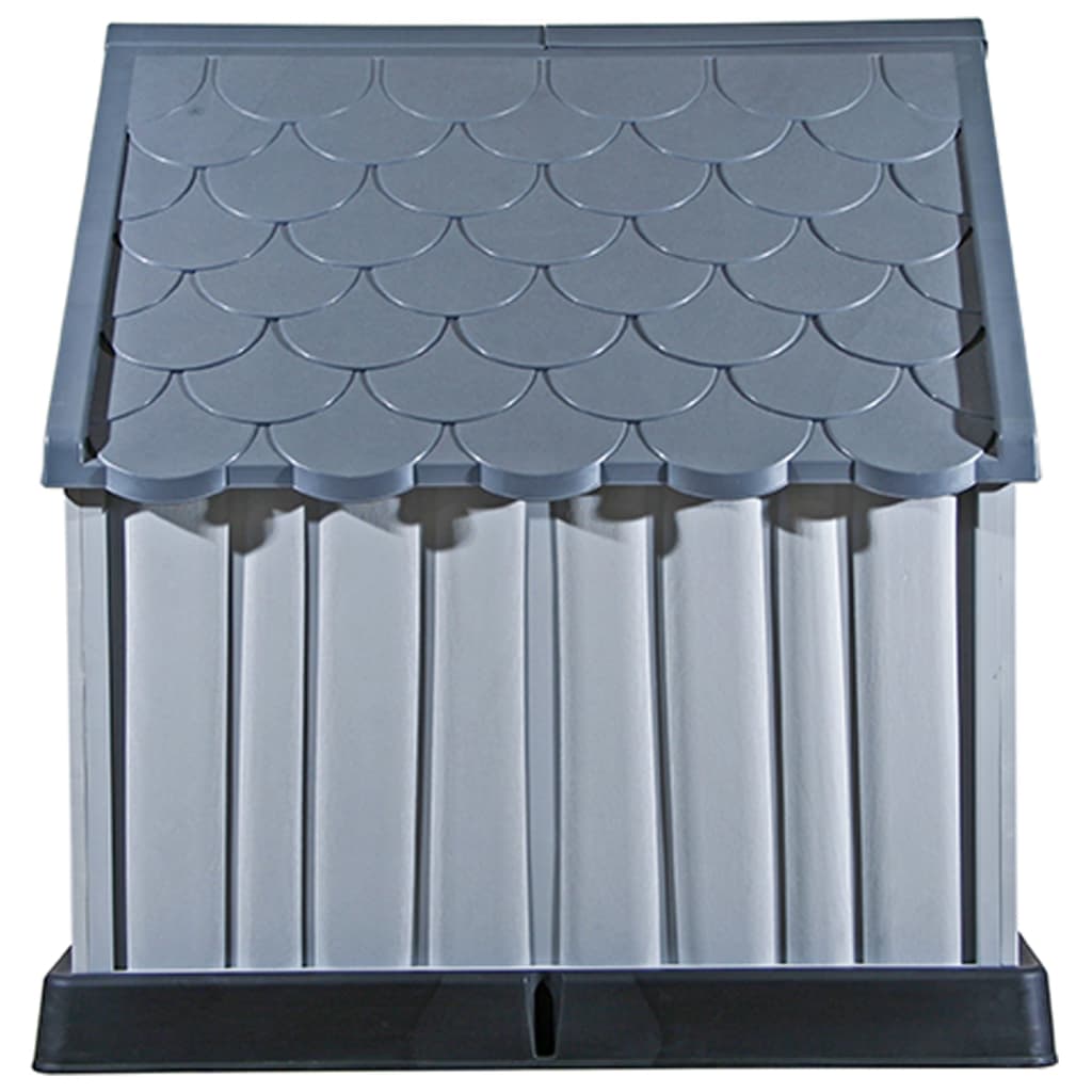 Caseta Para Perros Gris 92x87x91 Cm Plástico_4