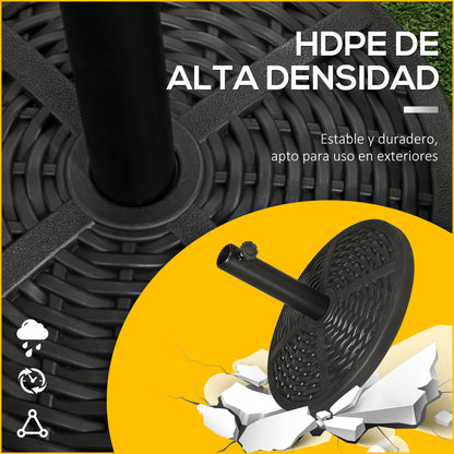 Outsunny Base De Sombrilla Redonda Soporte Para Parasol Con Relleno De Cemento Peso 9_4