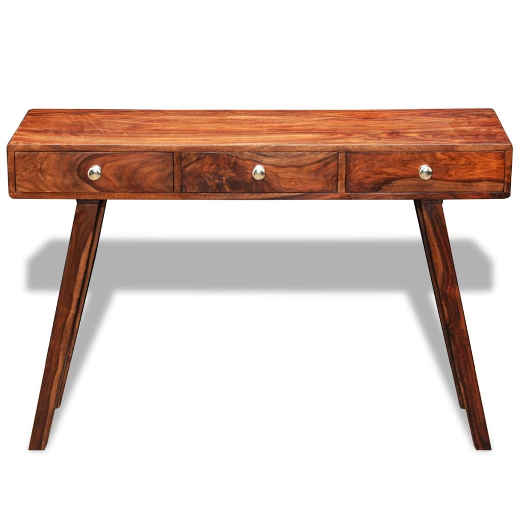 Mesa Consola Con 3 Cajones Madera Maciza Sheesham 76 Cm_1
