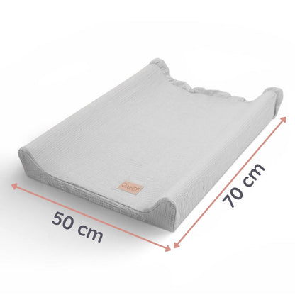 Funda De Cambiador Muselia Algodón 100% Cotton Color Gris_2