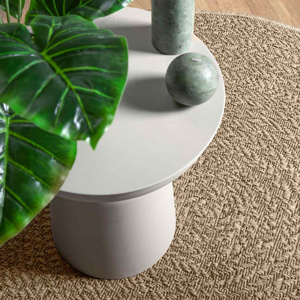 Vidaxl Alfombra Zizur Aspecto Yute Interior/exterior Beige Ø 200 Cm_1