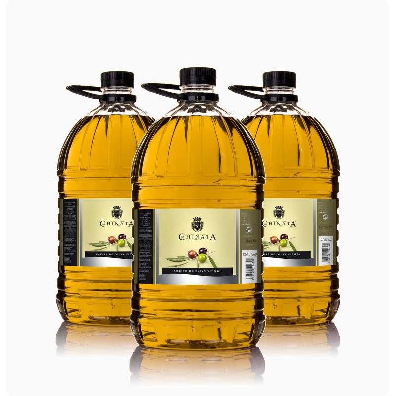 Pack De 3 Botellas De Aceite De Oliva Virgen Pet 5l La Chinata - Calidad Superior Al Mejor Precio