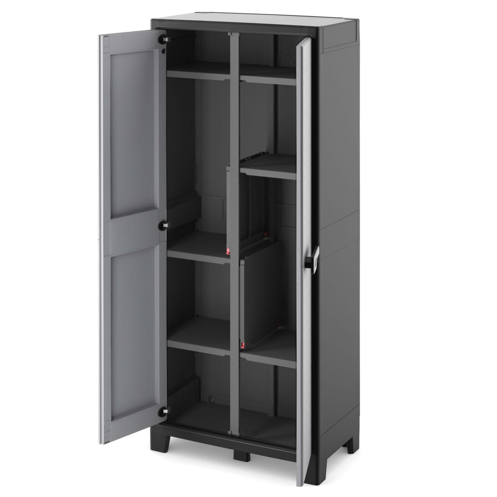 Keter Armario De Almacenaje Multiusos Titan Negro Y Gris 182 Cm_2