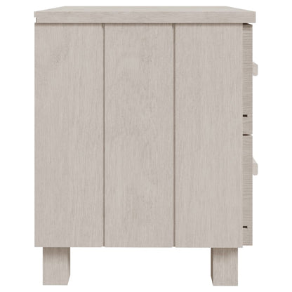 Mesitas De Noche 2 Uds Hamar Pino Macizo Blanco 40x35x44,5 Cm_3