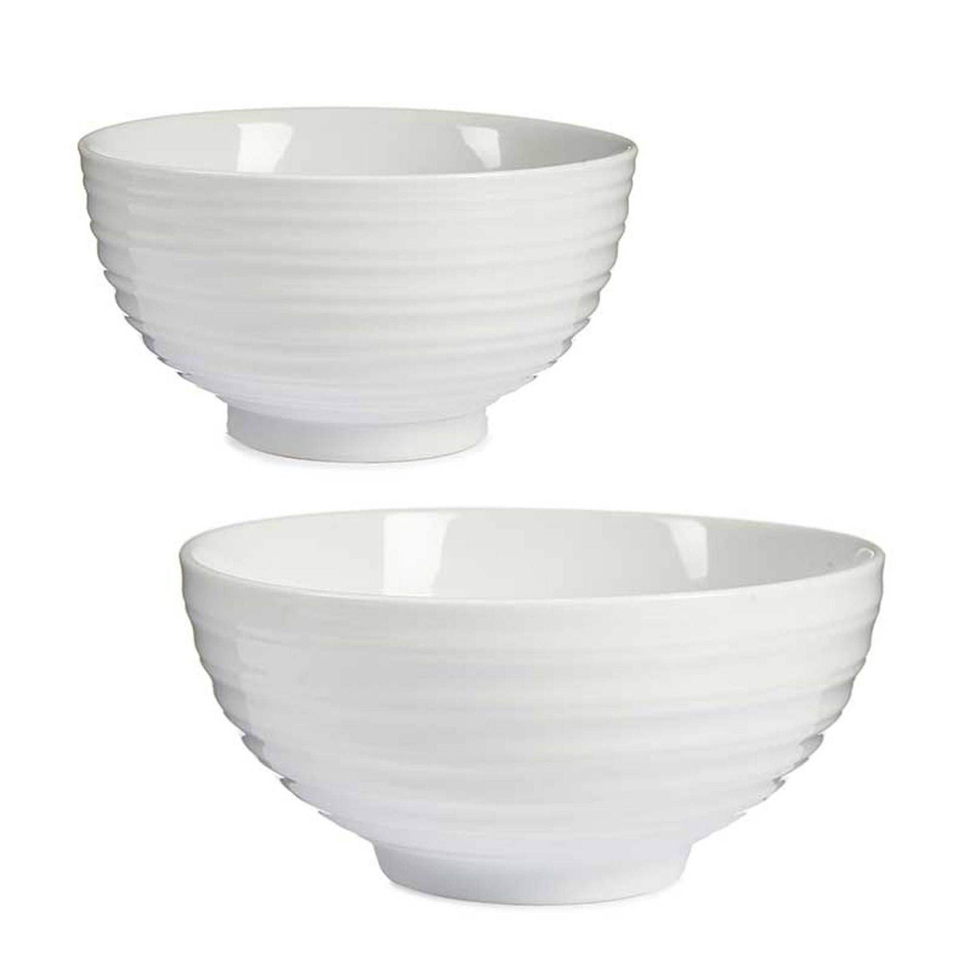 Set Bol Grande Y Pequeño Blanco Colección Vessia_0