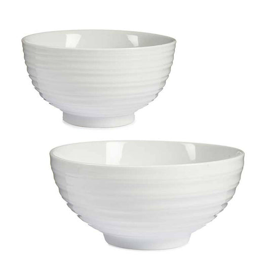 Set Bol Grande Y Pequeño Blanco Colección Vessia_0
