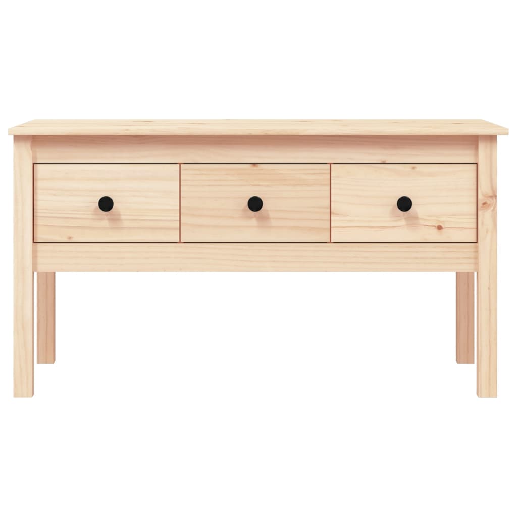 Mesa De Centro De Madera Maciza De Pino 102x49x55 Cm_4