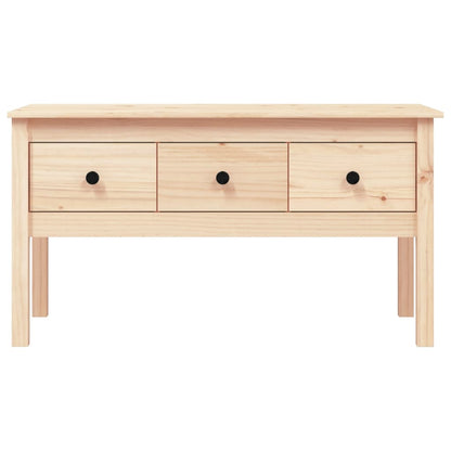Mesa De Centro De Madera Maciza De Pino 102x49x55 Cm_4