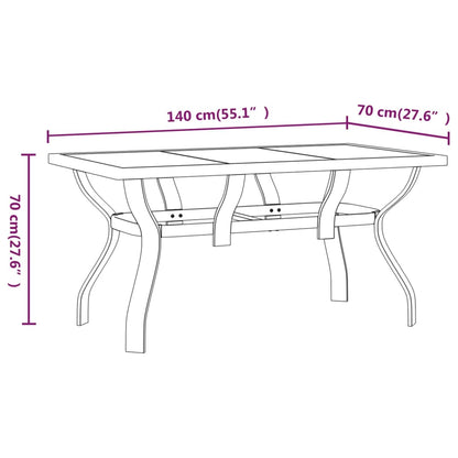 Juego De Comedor Para Jardín 5 Piezas Negro / Vetonek_2