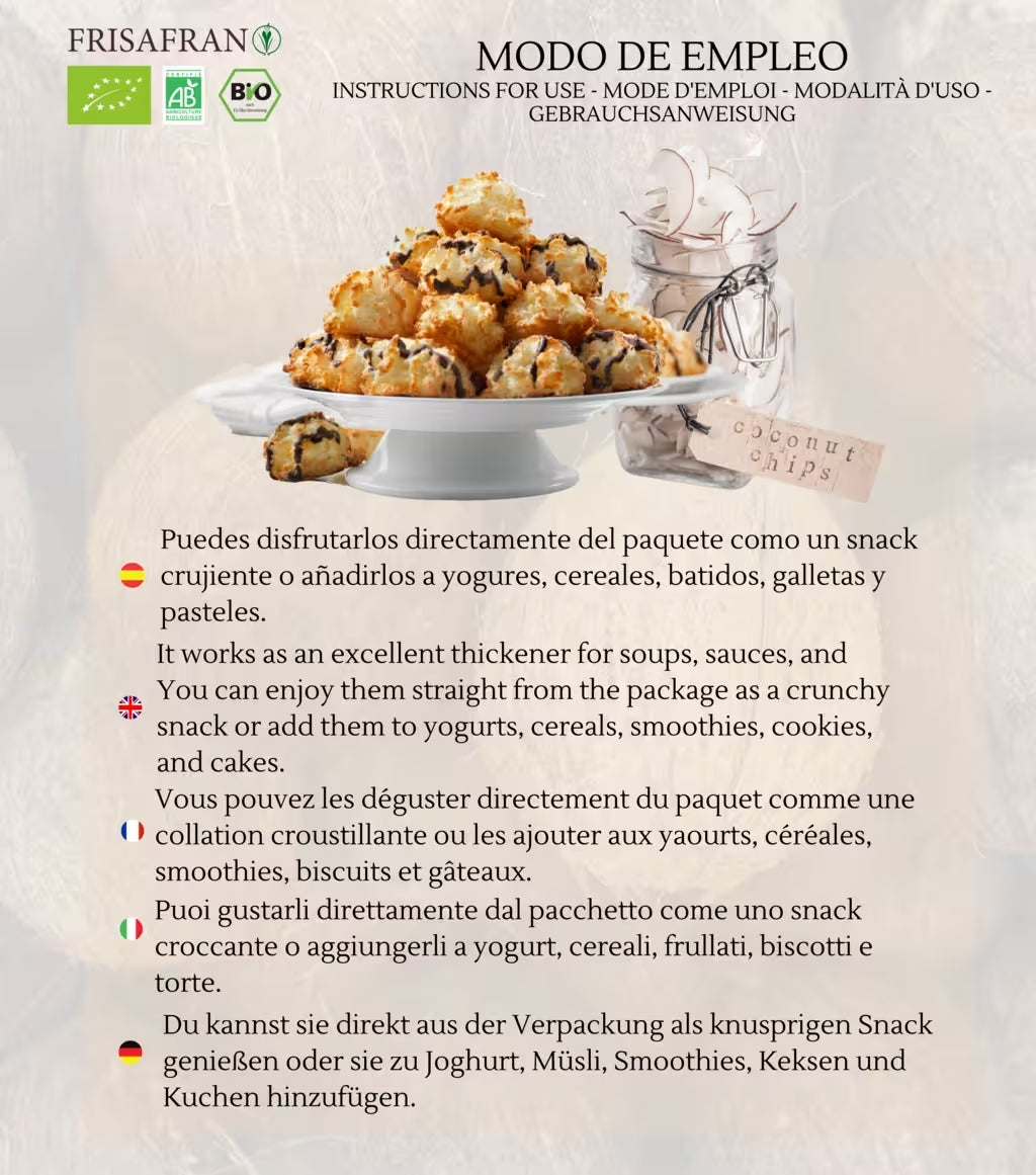 Chips De Coco Ecológicos | Deshidratados | Frisafran 1 Kg_3