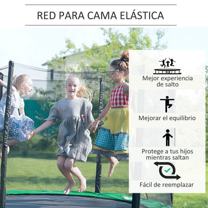 Homcom Red De Seguridad De Reemplazo Para Trampolín Redondo Ø305 Cm Negro_3