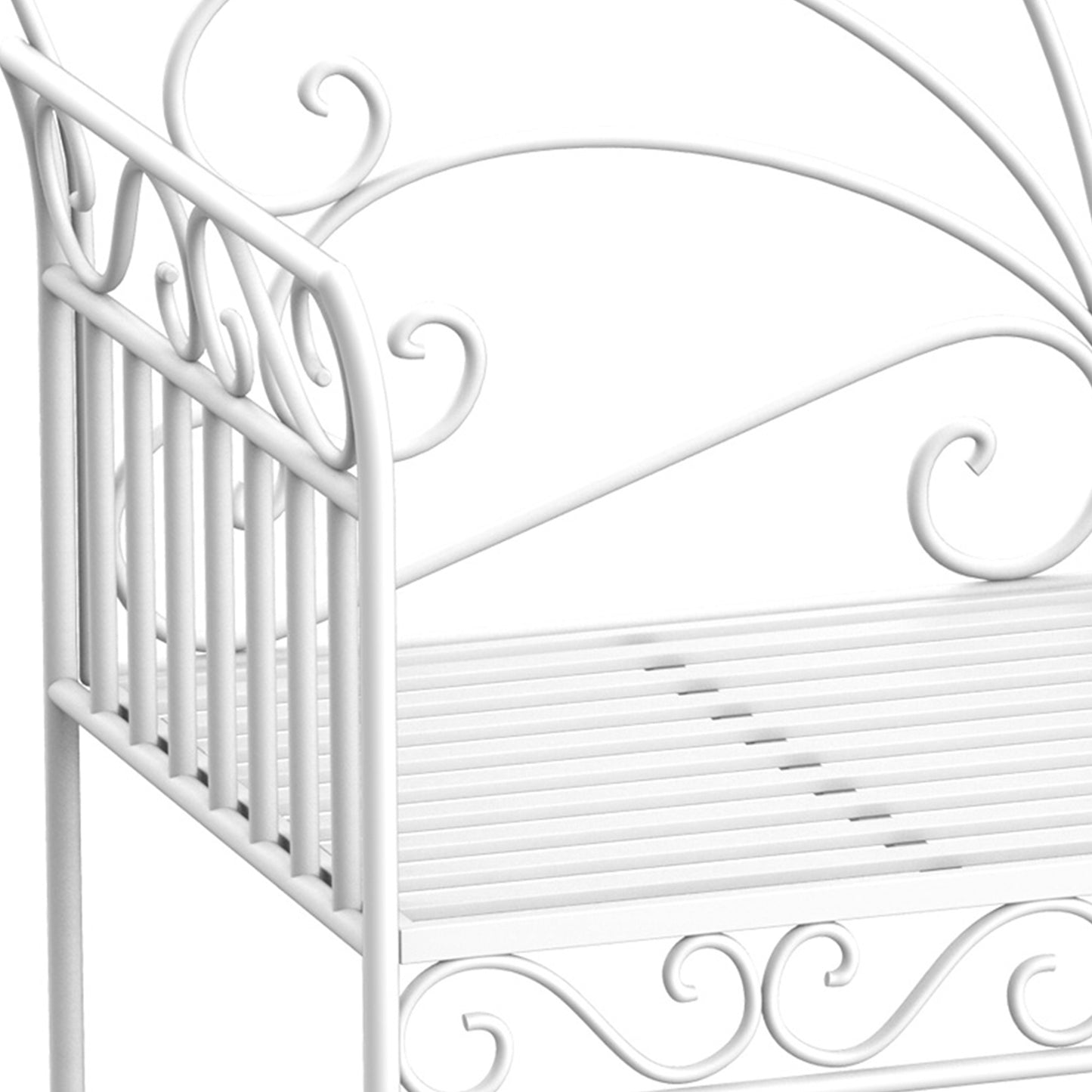 Outsunny Banco De Jardín De 2 Plazas 113,5x50x96 Cm Con Respaldo Carga 200 Kg_4