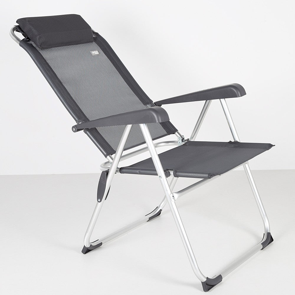 Silla Plegable Camping Multiposición Gris Oscuro C/cojín Aktive_2