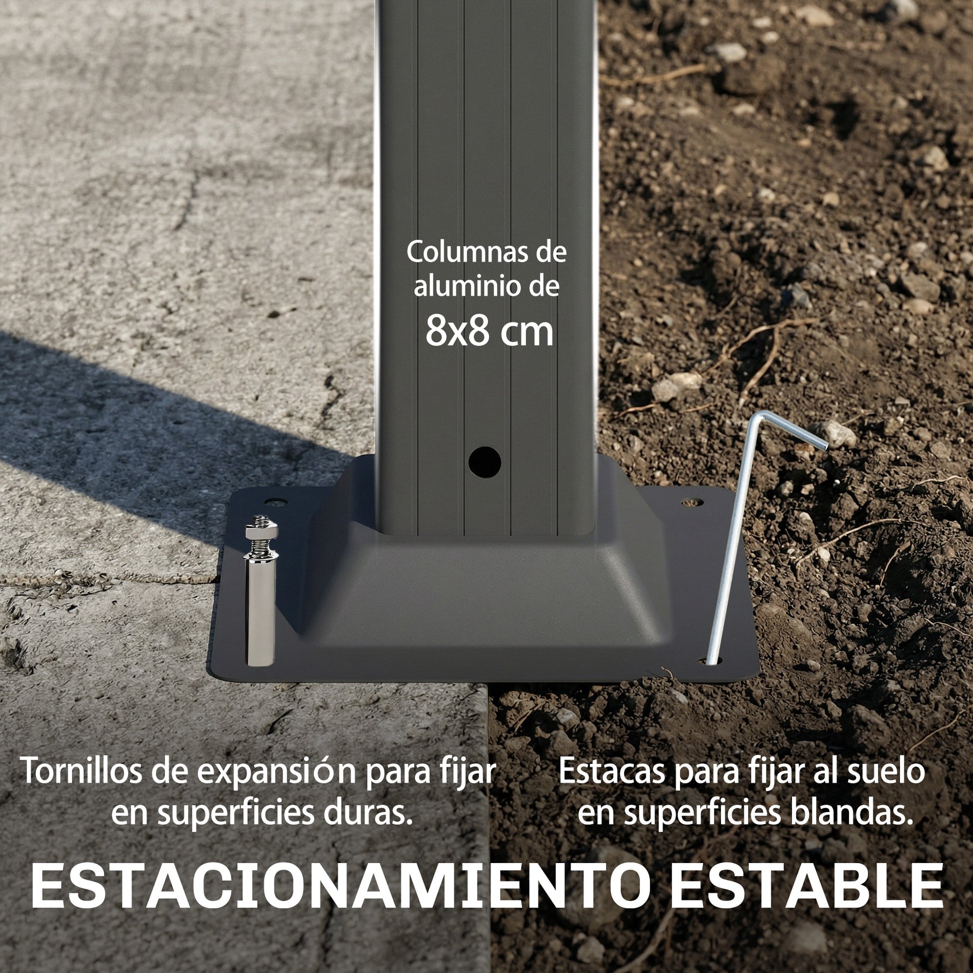 Outsunny Pérgola De Jardín 3x3_4