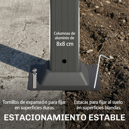 Outsunny Pérgola De Jardín 3x3_4