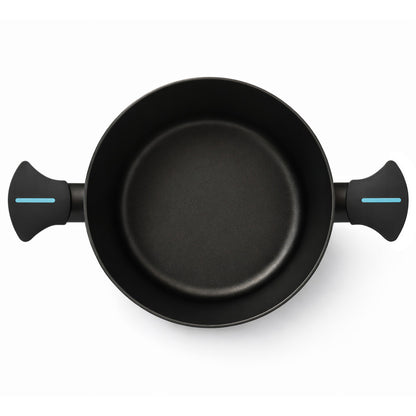 Briebe Cacerola Inducción Acero Forjado 24cm Antiadherente Sin Pfoa, Todas Cocinas Fabricada En España, Mare, Azul_4