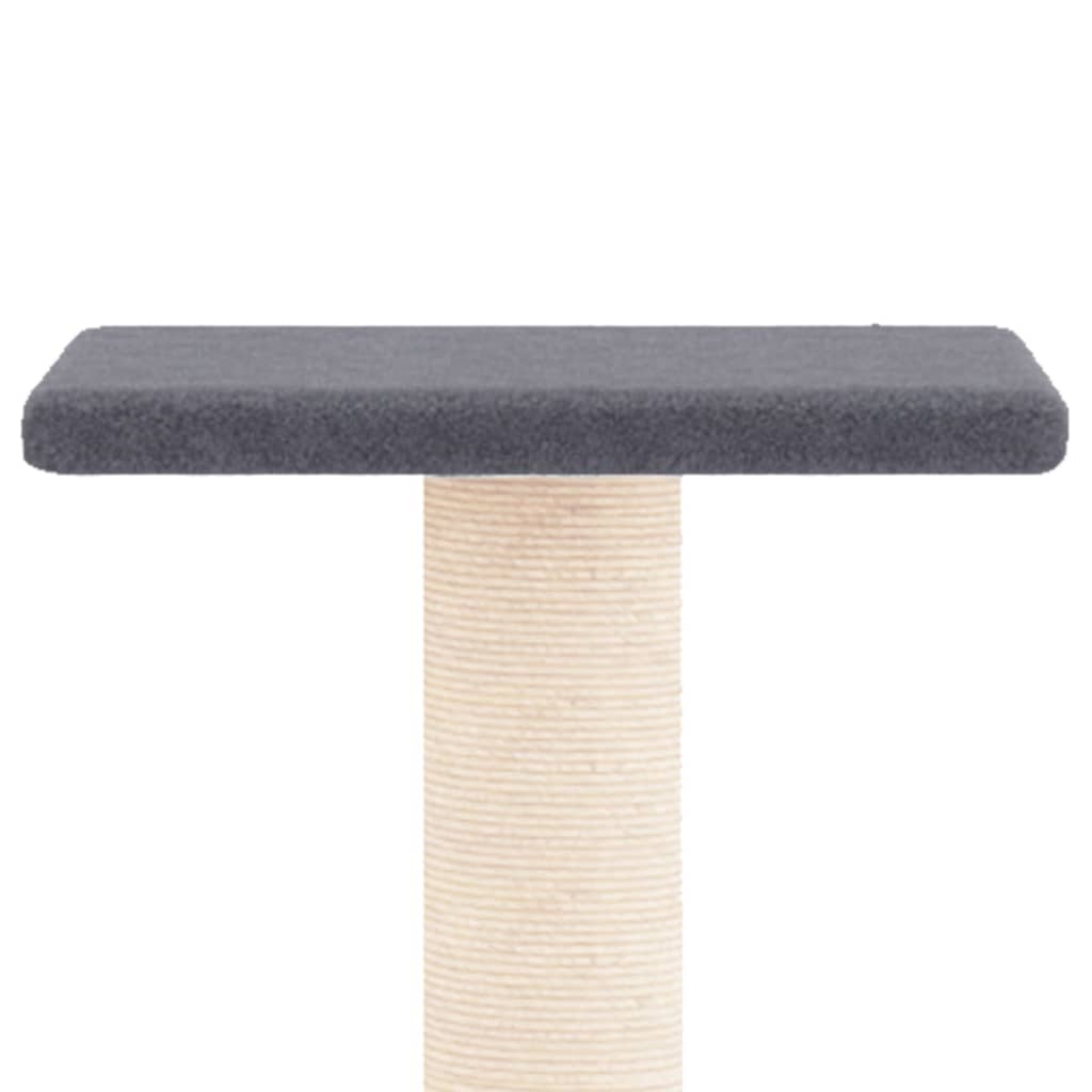 Rascador Para Gatos Con Postes De Sisal Gris Oscuro 73 Cm_3