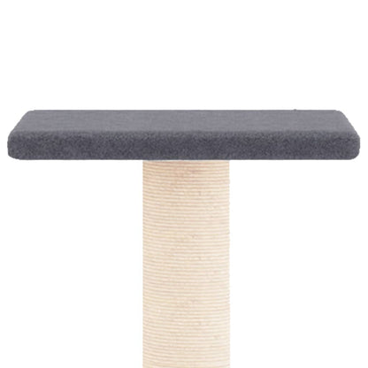 Rascador Para Gatos Con Postes De Sisal Gris Oscuro 73 Cm_3