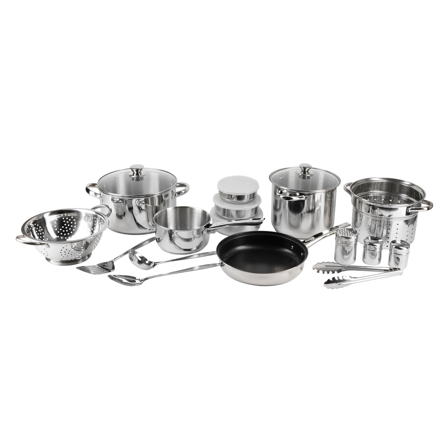 Juego De 18 Pzs Bateria De Cocina Acero Inox Ind Lula_0
