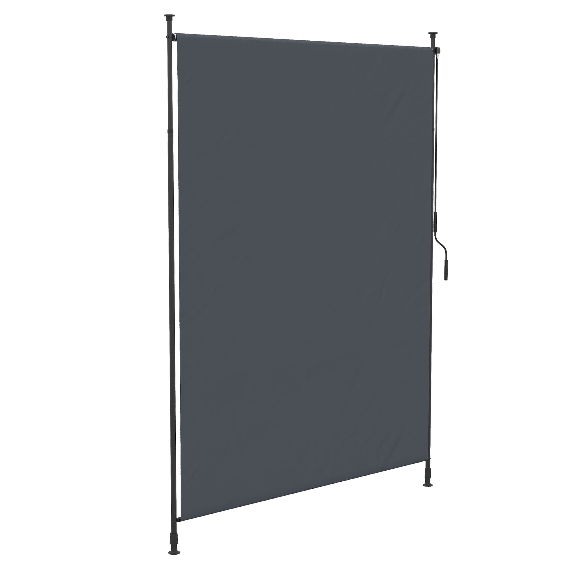 Outsunny Toldo Vertical Exterior 200x305 Cm Pantalla Privacidad Enrollable Gris_3