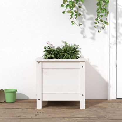 Jardinera Madera Maciza De Pino Blanco 40x40x39 Cm_1
