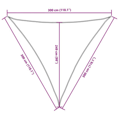 Vidaxl Toldo De Vela Triangular Tela Oxford Color Crema 3x3x3 M_2