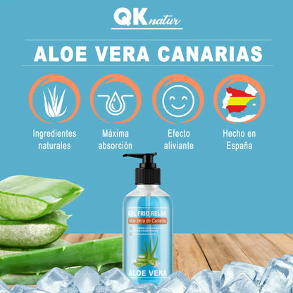 Qknatur - Gel Frio Aloe Vera De Canarias Bio 250ML - Con Extracto De Arnica Y Calendula. Efecto Frío, Piernas Cansadas_5