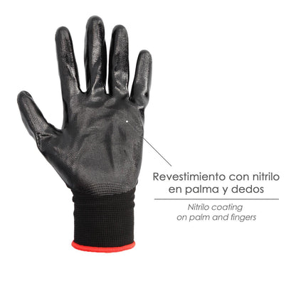 Guantes Nitrilo / Nylon Impregnado 8 (par)