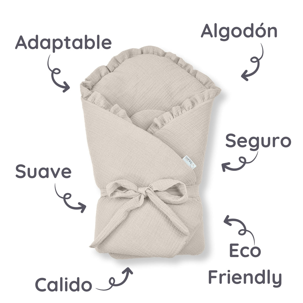 Saco Entretiempo De Muselina Portabebé Grupo 0 Beige_2