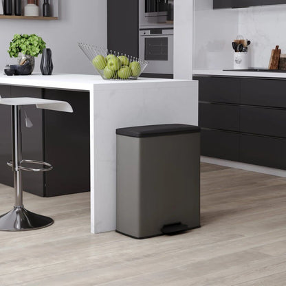 Curver Papelera De Pedal Deco Rectangular Gris Frío 65 L_1