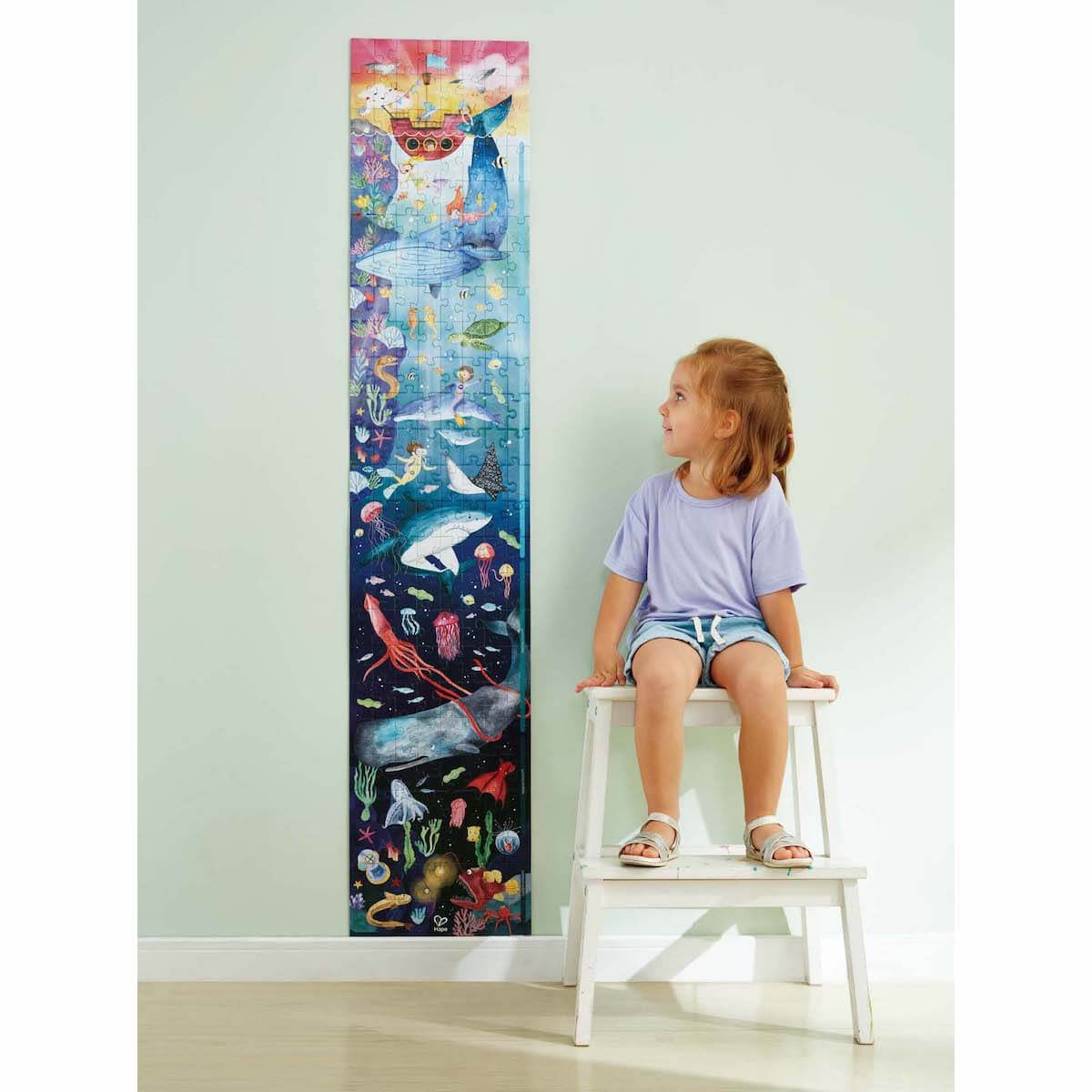 Puzzle Fluorescente 200pzas Ocean Life Hape_3