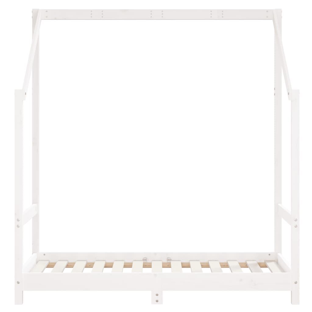 Vidaxl Estructura De Cama Para Niños Madera De Pino Blanco 70x140 Cm_3