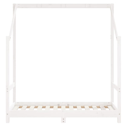 Vidaxl Estructura De Cama Para Niños Madera De Pino Blanco 70x140 Cm_3