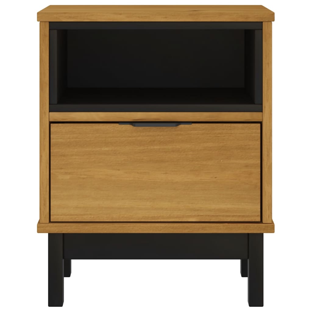 Mesita De Noche Flam Madera Maciza De Pino 40x35x50 Cm_3