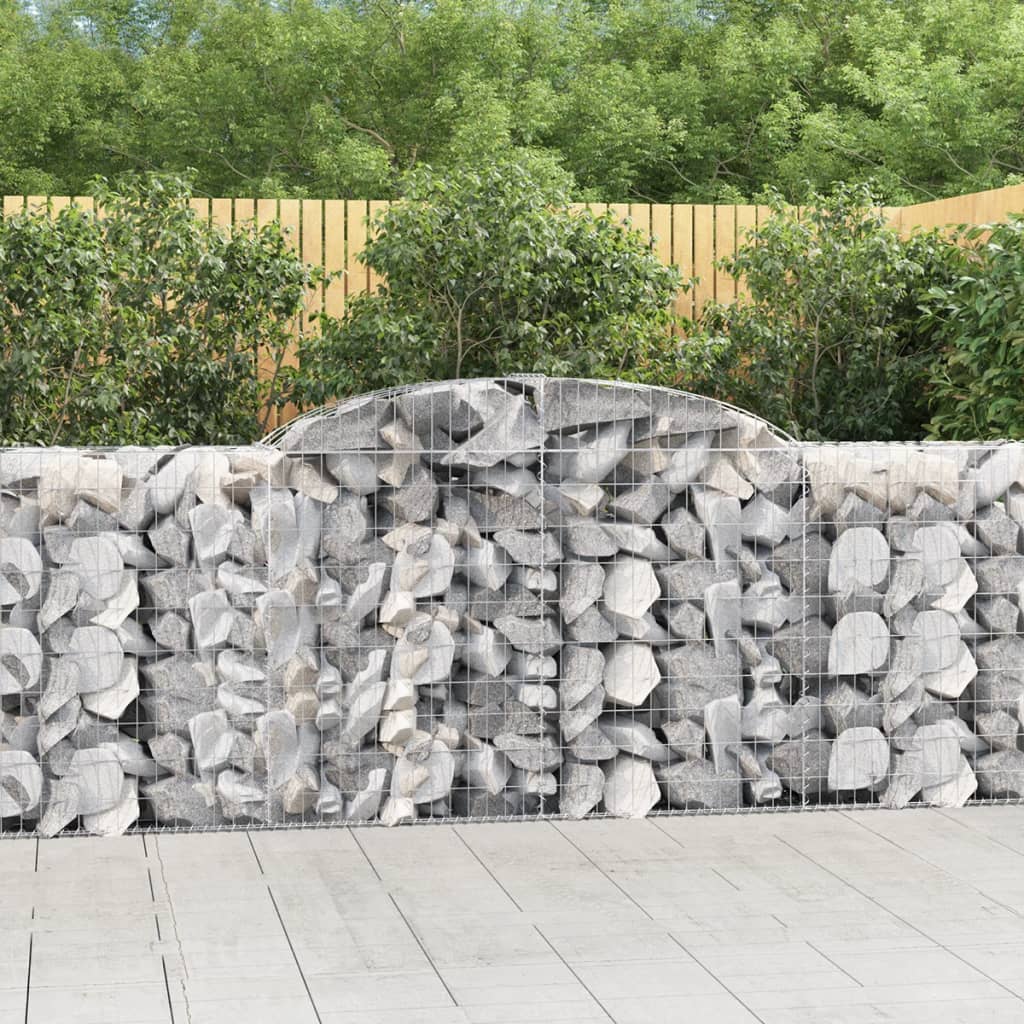 Cestas De Gaviones 11 Uds Forma De Arco Hierro 300x50x100/120cm_1