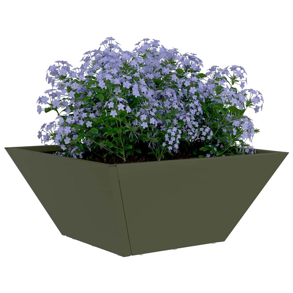 Macetero De Jardín 5 Uds. Verde Oliva 35 X 35 X 15 Cm_2