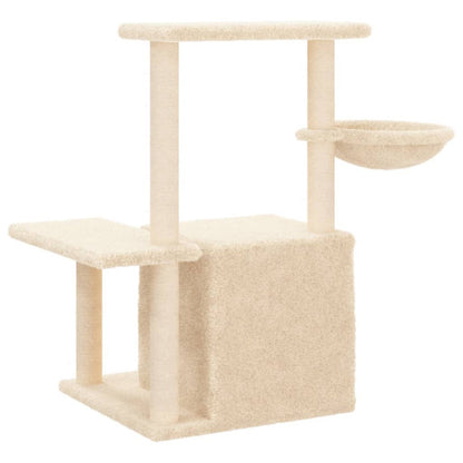 Vidaxl Rascador Para Gatos Con Postes De Sisal Color Crema 83 Cm_5