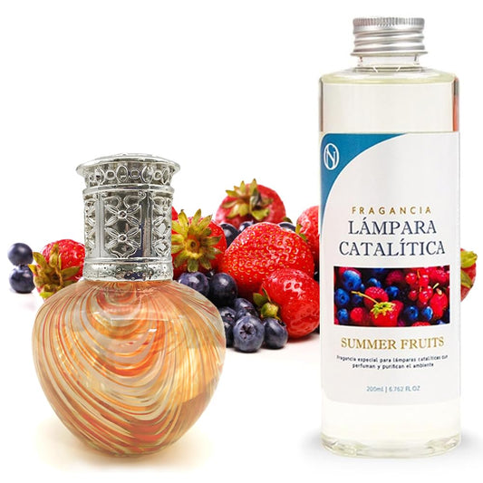 Lámpara Catalítica Orange Waves + Fragancia Summer Fruits 200 Ml - Elimina Malos Olores, Impurezas Y Perfuma_0