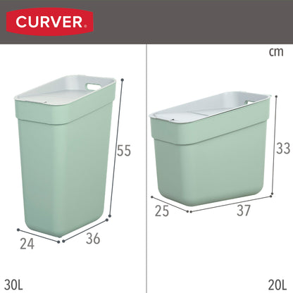 Curver Pack 4 Cubos De Reciclaje Ready To Collect (30l + 20l + 10l + 5l) Verde_3