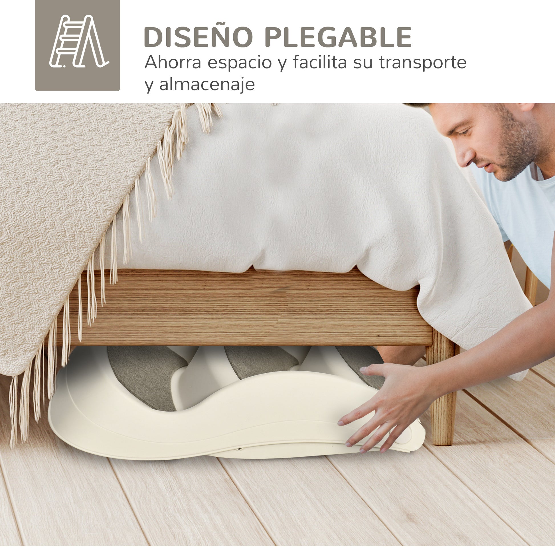 Pawhut Escalera Para Perros Plegable Con Alfombras Antideslizantes 49x38x38 Cm_4