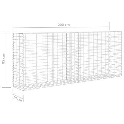 Cesta De Gaviones De Acero Galvanizado 85x30x200 Cm / Vetonek_0