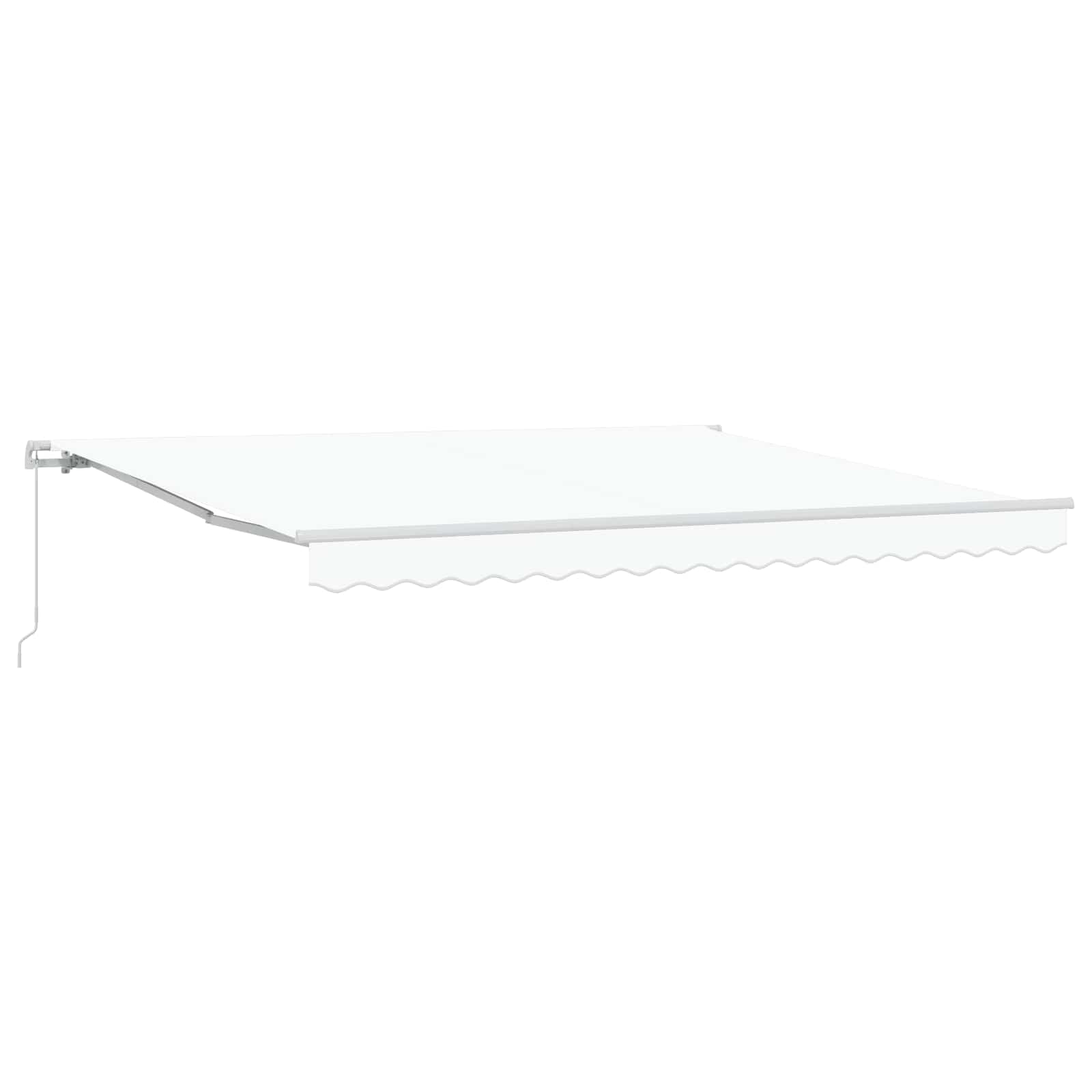Toldo Retráctil Blanco 400 X 300 Cm Poliéster Y Aluminio_1
