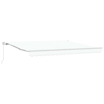 Toldo Retráctil Blanco 400 X 300 Cm Poliéster Y Aluminio_1